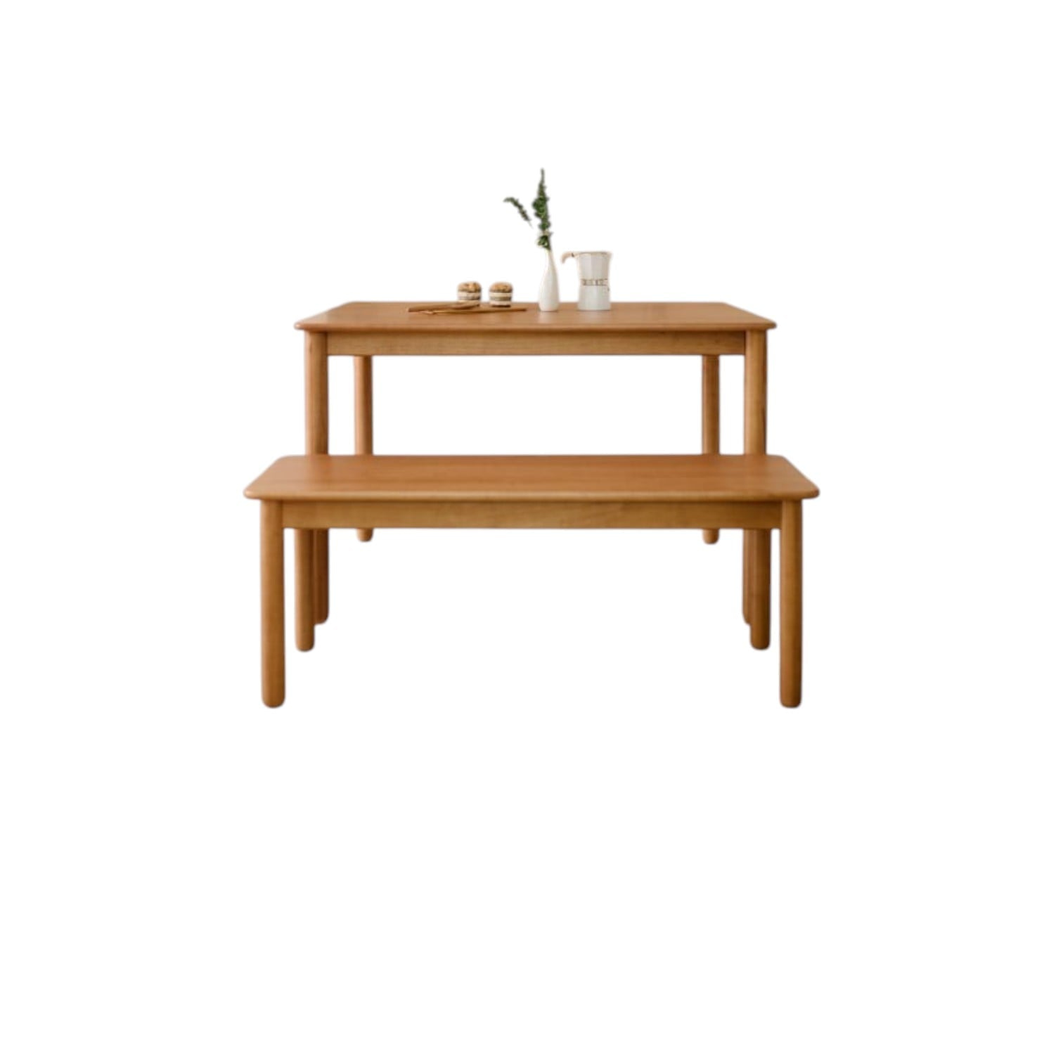 โต๊ะทานข้าวไม้ยางพาราแท้ 4 ที่นั่ง MAAI DESIGN  รุ่น KAZOKU TABLE สีโอ๊ค